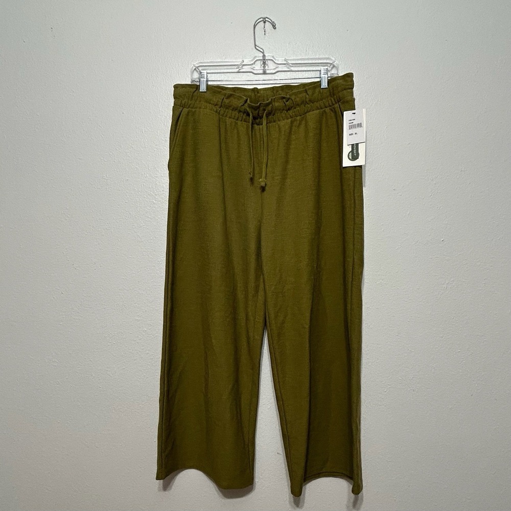 NWT Threads 4 Thought Olive Green Crop Wide Leg Pants Womens Size XL Stitch Fix